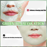 OunTechGlory 2PCS Green Tea Deep Cleanse Mask Stick, Deep Cleansing & Blackhead Remover, Green Tea Face Mask Stick, Moisturizes & Purifies Skin for Men & Women, Deep Cleansing Facial Pores for Skin