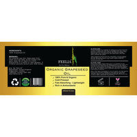Feelia - Organic Grapeseed Oil - Cold Pressed, Rich in Antioxidants, Fast Absorbing - Lightweight, 100% Pure & Organic