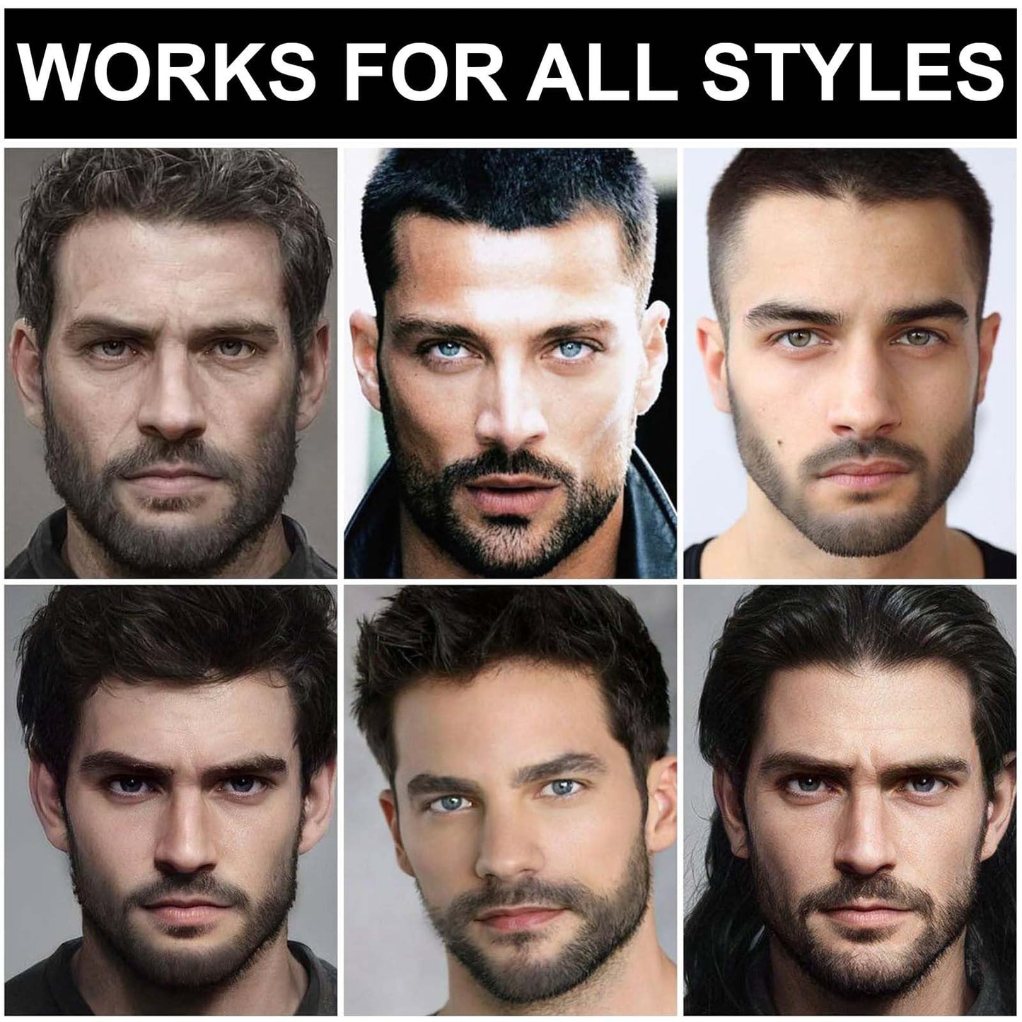 RubyTint Beard Dye for Men – Waterproof Formula with 4-Prong Tip – Helps Fill & Shape for a Natural Look Multi-Use Beard Pen Filler (black 2pcs)