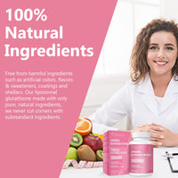 Starrhor Liposomal Glutathione 1000mg, Reduced Glutathione with Vitamin C & Hyaluronic Acid, 240 Softgels