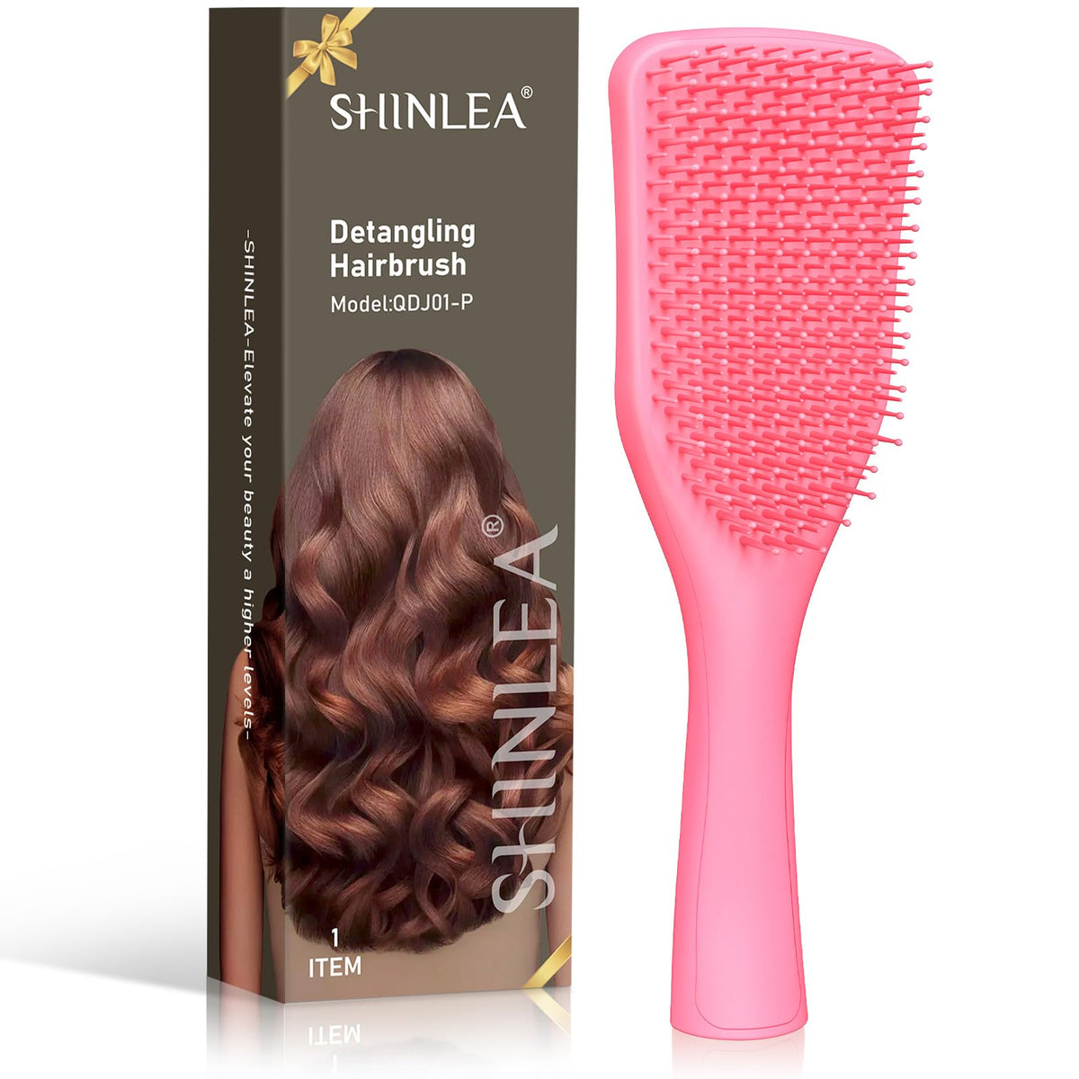SHINLEA Ultimate Detangler Hairbrush, Anti Tangle Hairbrush for Wet and Dry Hair, Reduces Breakage, Eliminates Knots, Detangles All Hair Types, Detangler Brush for Hair Straightening, Styling