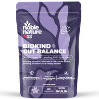 NobleNature Noble Nature Biokind Gut Balance – 40 Billion CFU Friendly Bacteria - Bio Cultures Complex - 15 Strains - Lactobacillus & Bifidobacterium for Gut, Immune & Digestive Health with Inulin & Vitamin C
