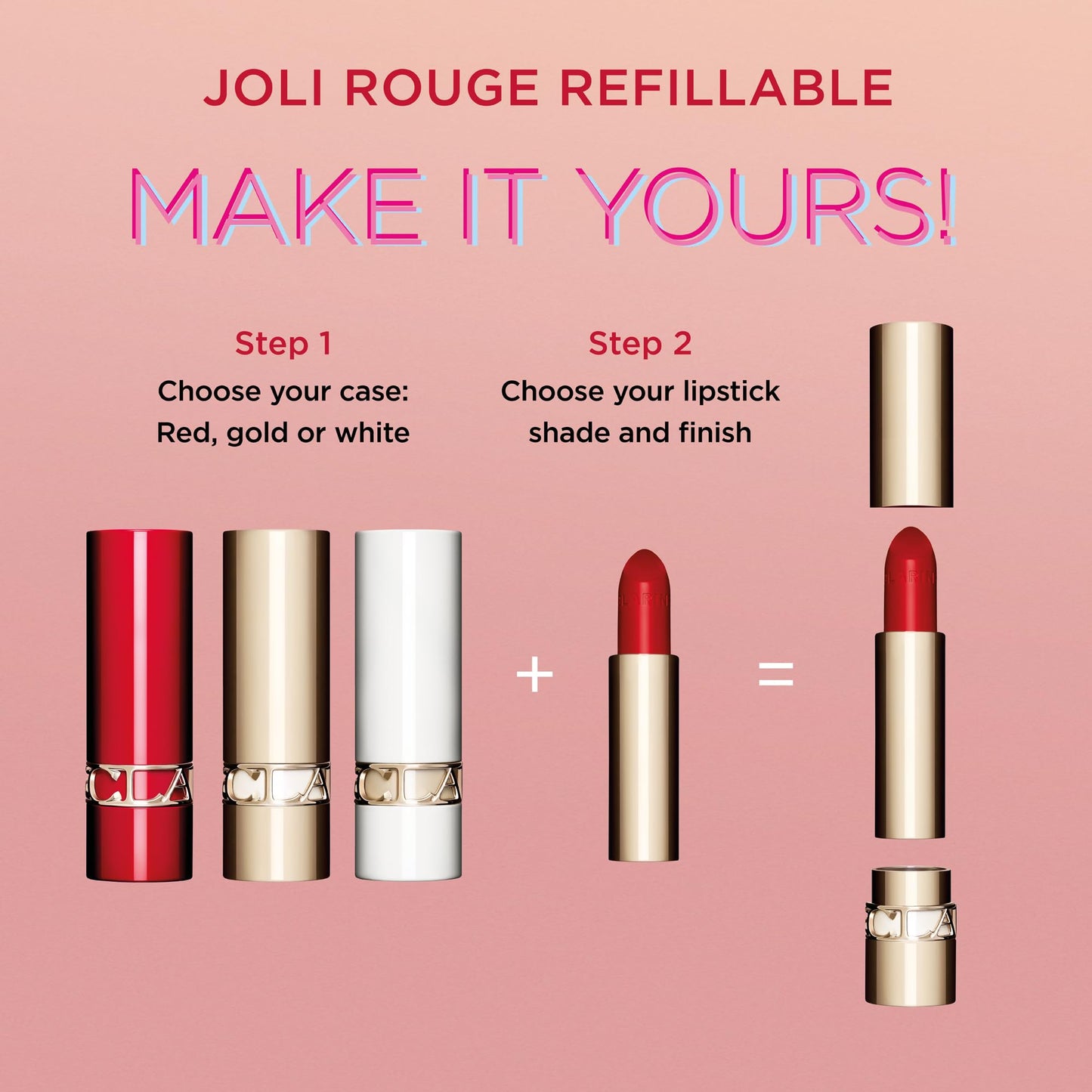 Clarins Joli Rouge Satin Lipstick 743 Cherry Red Refill 3.5g