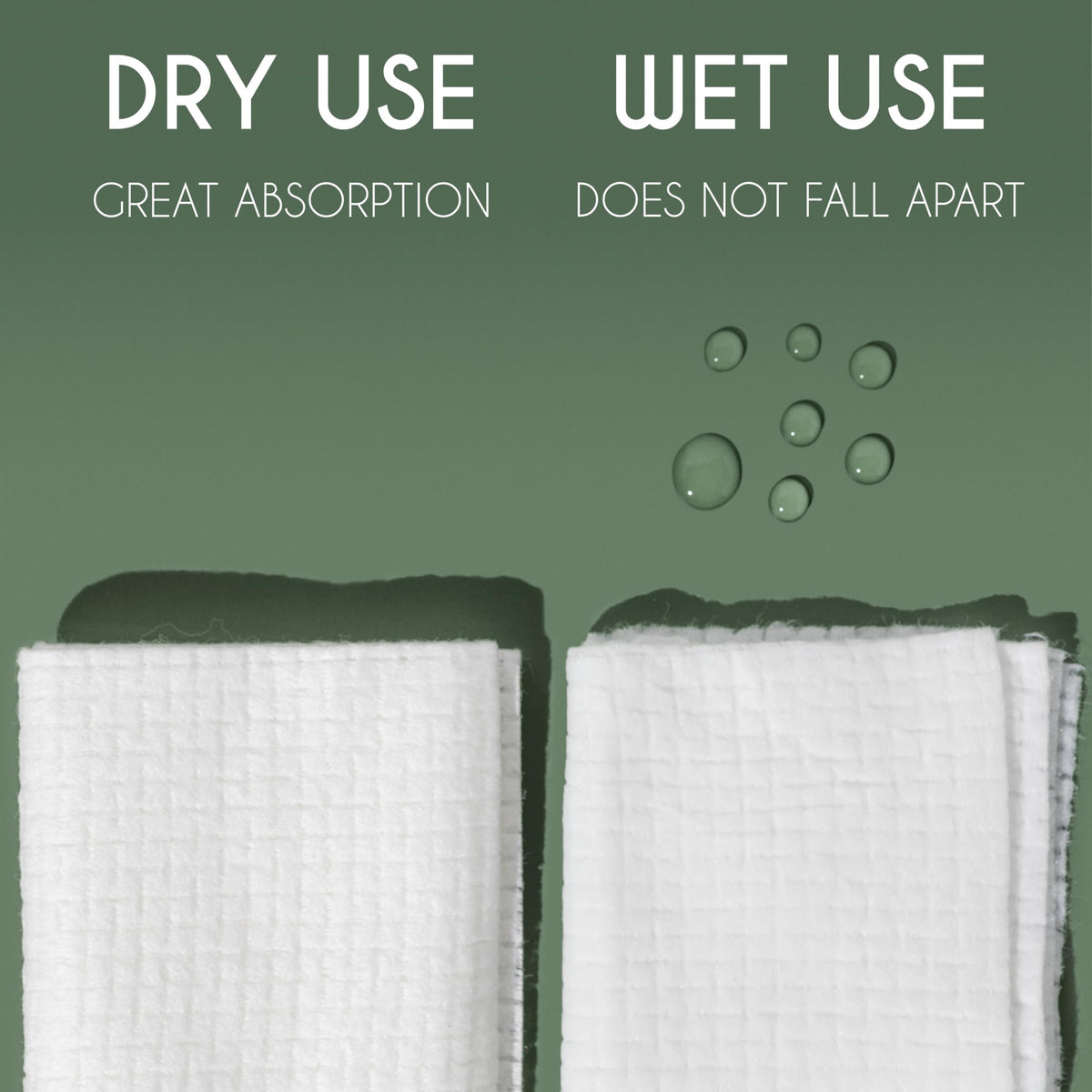 Whistle Wellness® Disposable Face Towel - Soft Biobased Super Absorbent Face Towels - 10"×12" Dry Face Wipes for Sensitive Skin - Makeup Remover Face Wipes - Resealable Box - 50 Count (1 Pack)