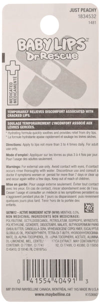 MAYBELLINE Baby Lips Dr Rescue Medicated Balm - Just Peachy