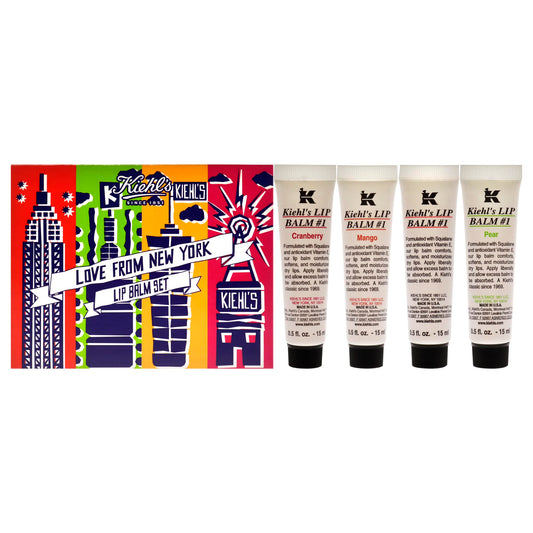 Kiehl's Kiehls Lip Balm SPF 4 Kit - 1 For Unisex 4 Pc Kit 0.5oz Lip Balm SPF 4 - Original, 0.5oz Lip Balm SPF 4 - Cranberry, 0.5oz Lip Balm SPF 4 - Pear, 0.5oz Lip Balm SPF 4 - Mango