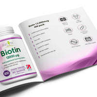 Biotin Hair Growth Supplement 12,000mcg - 400 Tiny 6mm Tablets (Full Year Plus Supply) - Biotin Hair Growth Tablets for Men & Women Biotin Tablets