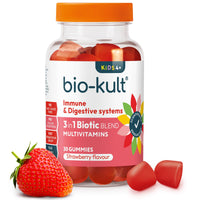 Bio-Kult 3in1 Gut Health Gummies for Kids | 2B CFU + Multivitamins | Strawberry Flavour | Ages 4+ | 30 Probiotic Gummies