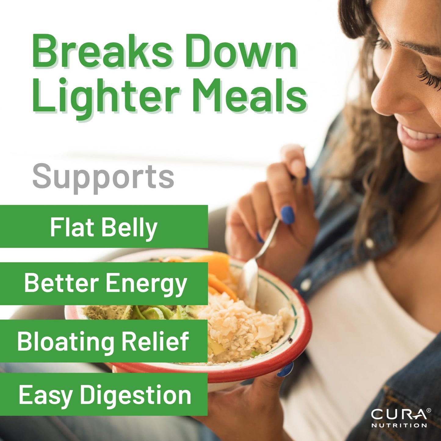Cura Nutrition CURA NUTRITION CURAZYME Vital (90 Capsules) Digestive Enzymes Supplement for Gut Health Support, Basic Digest Formula for Bloating, Heartburn, Digestion Relief, Ideal for Sensitive Stomachs, Vegan