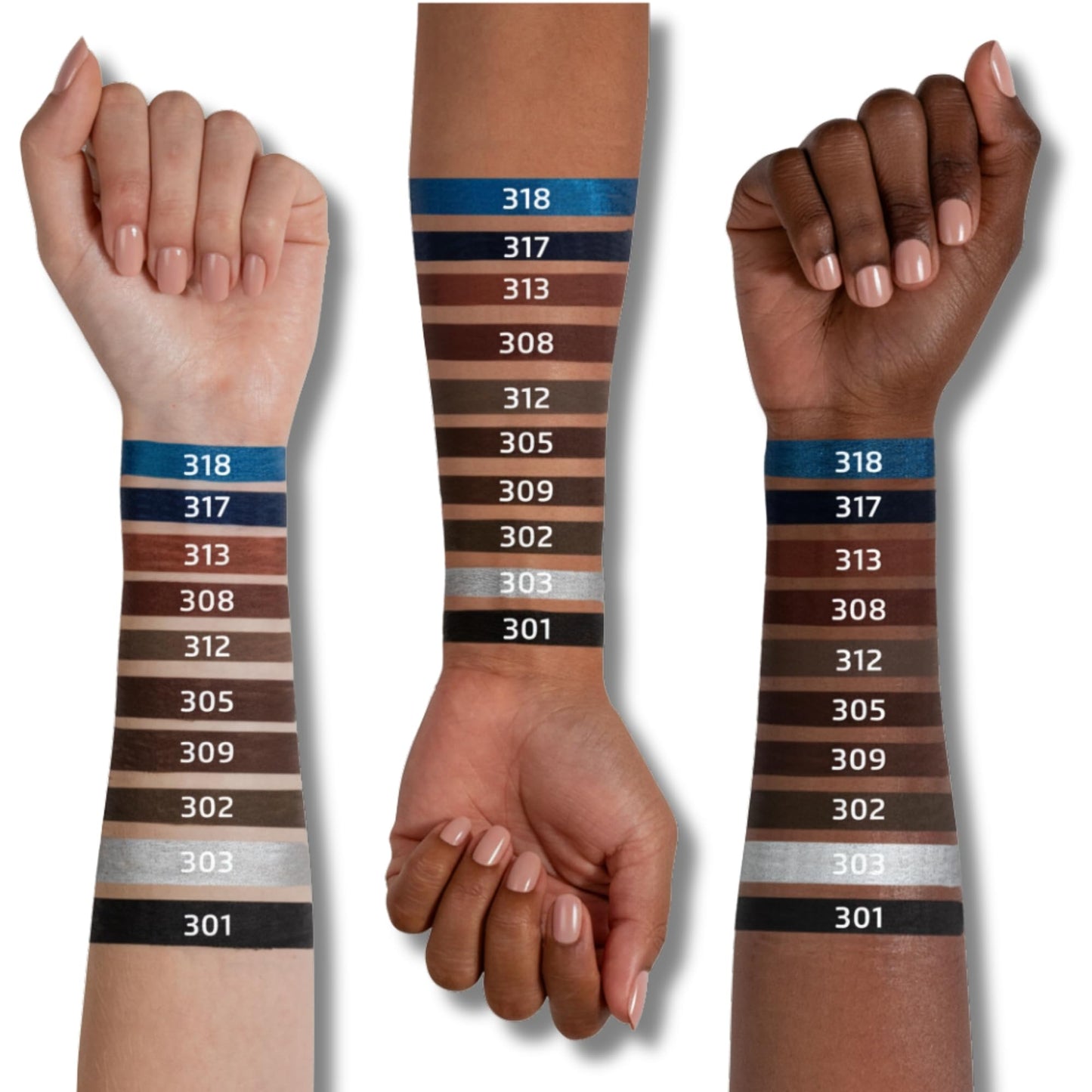 BROOKLIN Impala - Waterproof Eyeliner Brooklin | Water Resistant | Smooth Creamy Texture | Easy to Apply | Long Lasting | Colour 302 Dark Grey Brown