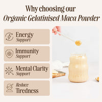 Sevenhills Wholefoods Organic Gelatinised Maca Powder 400g | Four Roots - Yellow, Red, Purple, and Black | Peruvian | Certified Organic | GMO-Free | Gluten-Free