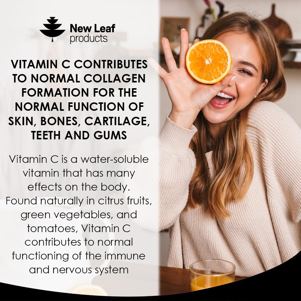 Vitamin C Tablets 1000mg - Premium Vitamin C Supplements - Enriched With Bioflavonoids & Rosehip Vegan & Vegetarian Vitamin C Tablets High Strength Ascorbic Acid Vit C for Normal Immune System UK Made