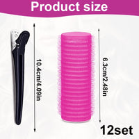 Musiook Hair Rollers, Self Grip Small Hair Curlers, Salon Hairdressing Curlers Roller with Clips Tools for Women (Random Color), 15mm-12pack, 1.0 count, Pack of 20