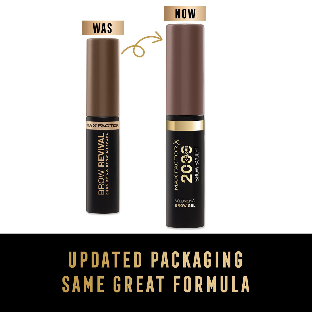 Max Factor 2000 Calorie Volumising Brow Sculpt Gel, Long-Lasting, Plumped & Fuller-Looking Brows, Waterproof, Smudge-Proof, Shapes & Intensifies, 001 Dark Blonde, 4.5ml