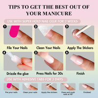 KQueenest Pastel Baby Pink Press on Nails Short Square, Short False Nails, Glossy Small Solid Light Pink Fake Nails Set, Natural Fit, Reusable Gel Stick on Nail for Women Decoration 24 Pcs