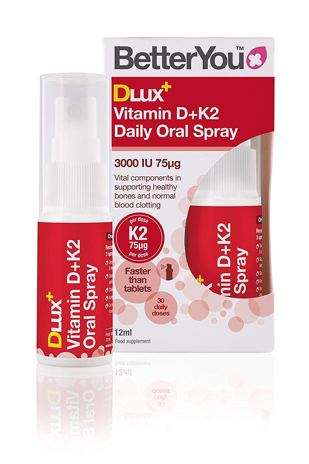 Better You BetterYou DLux+ Vitamin D+K2 - 12ml (Pack of 3)