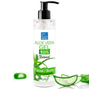 bleu & marine Bretania 100% Natural Aloe Vera Gel from Canary Islands - Moisturizing & Soothing for Skin, Hair Mask, Post-Shave & Post-Epilation - Reduces Dark Spots - Pump Dispenser 200 ml 7.03 fl oz