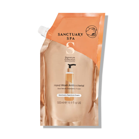 SANCTUARY Sanctuary Spa Antibacterial Handwash Refill Pouch, No Mineral Oil, Cruelty Free & Vegan Hand Soap Refill, 500ml, Orange
