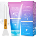CFHQXSZ Collagen Night Wrapping Mask, Collagen Overnight Peel-Off Mask, Overnight Wrapping Peel Off Face Masks with Brush, Elasticity & Hydration Overnight Wrapping Peel Off Facial Mask