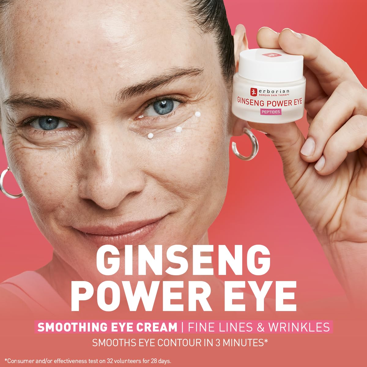 Erborian - Ginseng Power Eye - Smoothing Anti-Aging Eye Contour Cream - Fight Wrinkles and Fine Lines - Skincare - Korean Cosmetics - 15 ml