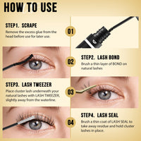 320Pcs Individual Lashes QUEWEL Cluster Lashes 10D+20D D Curl MIX12-18mm Individual Lash Extension Lash Clusters DIY Eyelash Extensions For Home Use (10D+20D D MIX12-18mm)