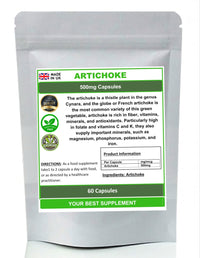Your Best Supplement Artichoke Capsules Premium Quality,High Strength (Pure no additives) (60)