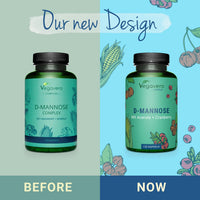 Vegavero D-Mannose Complex | 2000 mg Pure D-Mannose + Natural Vitamin C + Cranberry Extract | 100% Natural UTI Support | NO Additives and Lab-Tested | Vegan