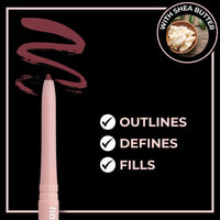 IMPALA Impala - ORYX Automatic Lip Pencil Soft Burgundy Colour No. 213 | Super Heat Resistant | Water Resistant Profiler | Waterproof Lip Pencil | Long Lasting Liner