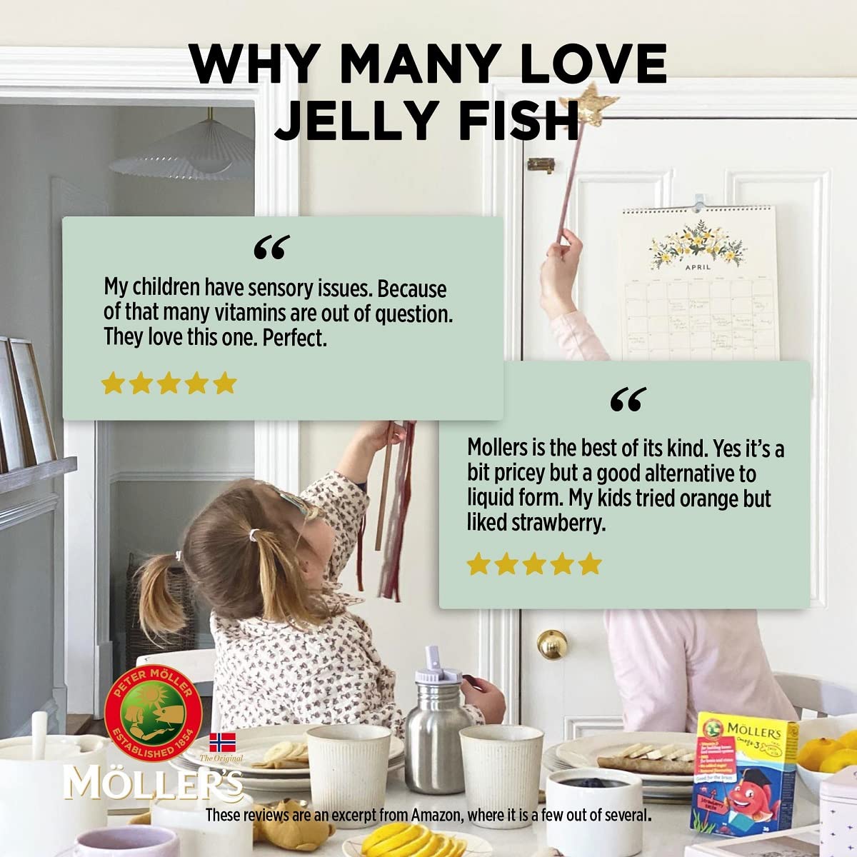 MÖLLER'S Moller’s ® | Omega 3 Jellies for Children | Tutti Frutti | 36 Capsules
