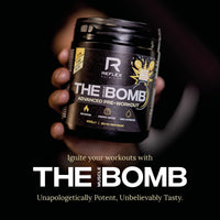Reflex Nutrition Pre Workout The Muscle Bomb 350mg Caffeine 9g Citrulline Malate 2.5g Beta Alanine Added Hydration Electrolytes (Sherbet Lemon, 400g)