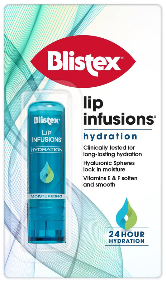 Blistex Lip Infusions Restore Lip Balm 2 Pack; Helps Soothe Dry and Chapped Lips; Coconut Oil and Natural Beeswax Infused Lip Care; Pack of 2, orange (Hydration 2 Pack)