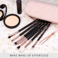 Niré Beauty Eye Brush Set - Award Winning Eye Makeup Brushes for Eyes and Brows Including Eye Shadow Brush Set, Eyebrow Brush and Tweezers