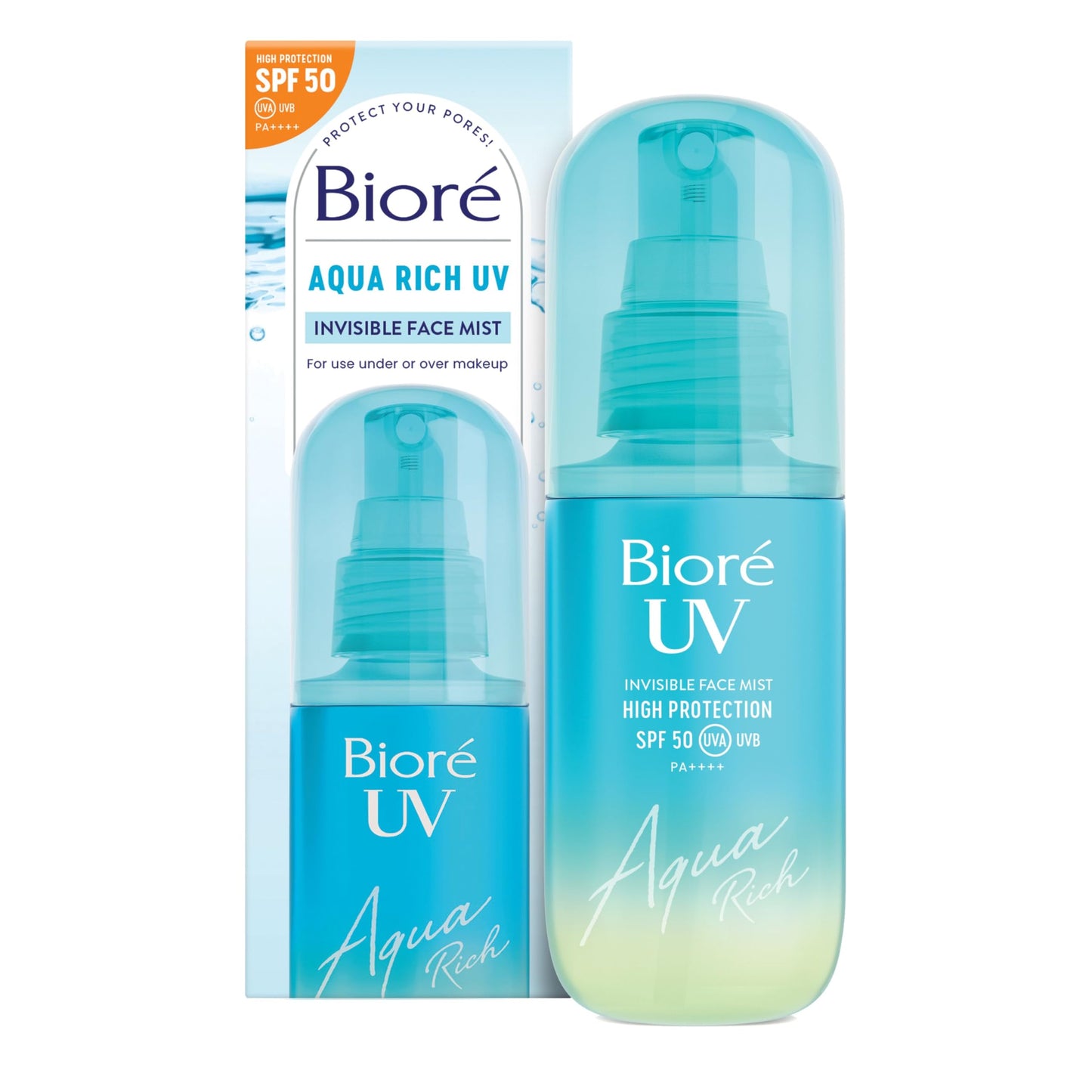 Bioré Biore Aqua Rich UV Invisible Face Mist SPF 50, 60ml