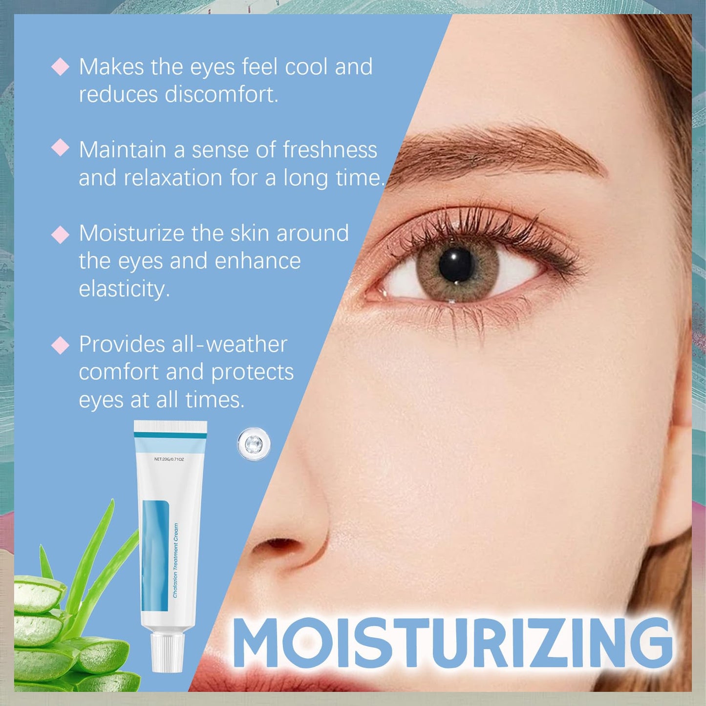 MINSHZEE Chalazion and Blepharitis Eye Cream - soothes eyelid swelling, redness and irritation - treats blisters, bags and dry chalazion - a gentle eye cream for daily eye care 2pcs