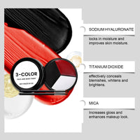 Generic Black White Red Face & body Paint, 3 Colors Clown Makeup Kit with Sponge and Brush, Halloween Cosplay Face Body Paint for Joker Devil Zombie Vampire Skeleton Special Effect Makeup and Costume Party