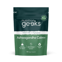 Nutrition Geeks Ashwagandha KSM 66 Complex – 3000mg Enhanced with L-Tryptophan & Vitamin B6 (2 Month Supply) – Ashwagandha High Strength Capsules with 250mg Extract (Not Gummies or Powder) - Vegan, UK Made