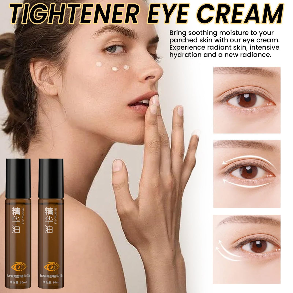 Jinjiar 2PCS Rollerball Castor Oil,Rollerball for Eyes,Castor Oil and Frankin-cense Eye Roller Ball Oil,Castor Oil for Skin,Eye Cream Anti Aging,Under Eye Cream,Castor Oil Eye Roller,Eye Cream for Wrinkles