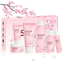 TBeautfave Skincare Set for Teenagers Girls, Cherry Blossom Skin Care Sets & Kits, Pamper Sets for Women Gifts, Girls Skincare Sets, Facial Kit, Cleanser&Toner&Serum&Lotion&Eye Cream&Moisturiser, 6PCS