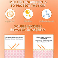 Sunscreen Spf 50 Face, Sun Cream Moisturiser with Vitamin C, Sun Cream SPF 50+ Face for UVA & UVB Protection, Waterproof Sunscreen Spf 50 Face for Daily Use