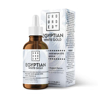 G R O U N D E D COFFEE SCRUB Egyptian White Gold Glycolic Acid Serum with Vitamin E, Anti-Aging Face Serum, Made in the UK by Grounded Body
