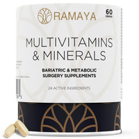 Auralia Medical Group Bariatric Multivitamins with Iron & Calcium + Minerals 1 PER Day Vitamins Gastric Bypass Sleeve Supplements 60 Tablets (2-Month Supply)
