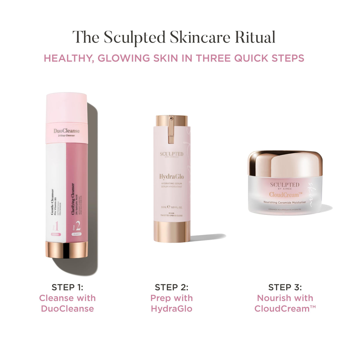 SCULPTED by Aimee DuoCleanse Clarifying Refill 100ml Sculpted by Aimee – Vegan Cleanse & Clarify Refill Bottle for DuoCleanse System – Oily, Congested & Blemished Skin
