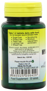 Health Plus Hyaluronic Acid 100mg Joint Health Supplement - 30 Tablets
