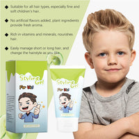 Kids Hair Gel - Styling Gel for Kids All Natural - Baby Hair Gel - Medium Strong Hold - Gentle Hold & Fun Hair Styles - Moisturizing - Fruit Fragrance - 100g/3.53oz