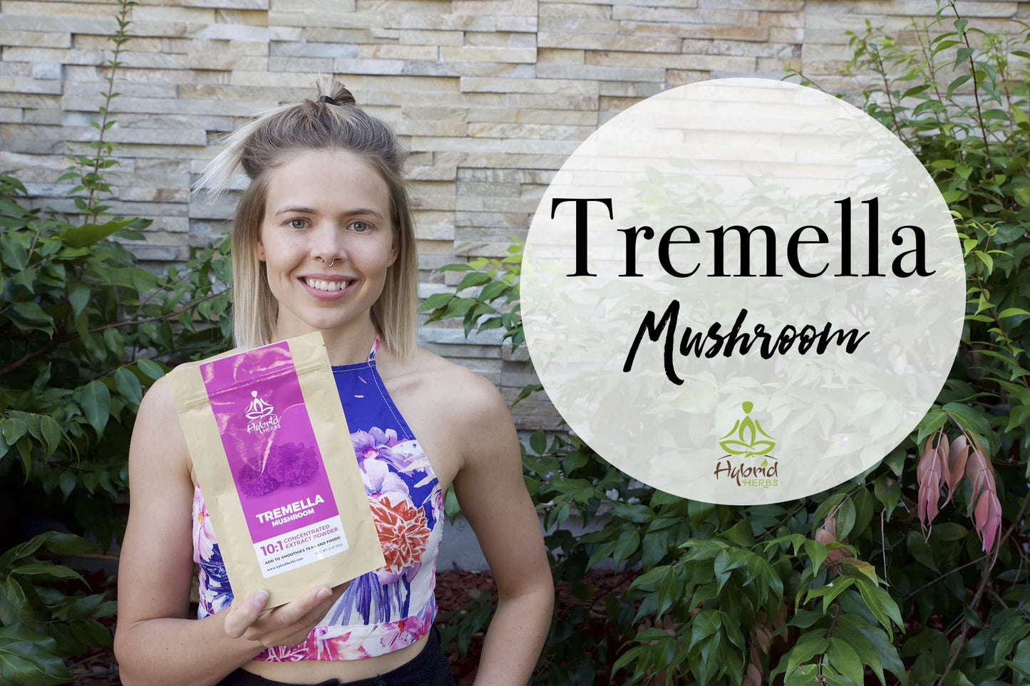 HYBRID HERBS – ORGANIC TREMELLA MUSHROOM | 10:1 Extract Powder | Anti Aging Supplement for Beauty & Skin | Rich in Antioxidants, Beta Glucans, Vitamin D & Prebiotic Fibre | 113 Servings (113g)