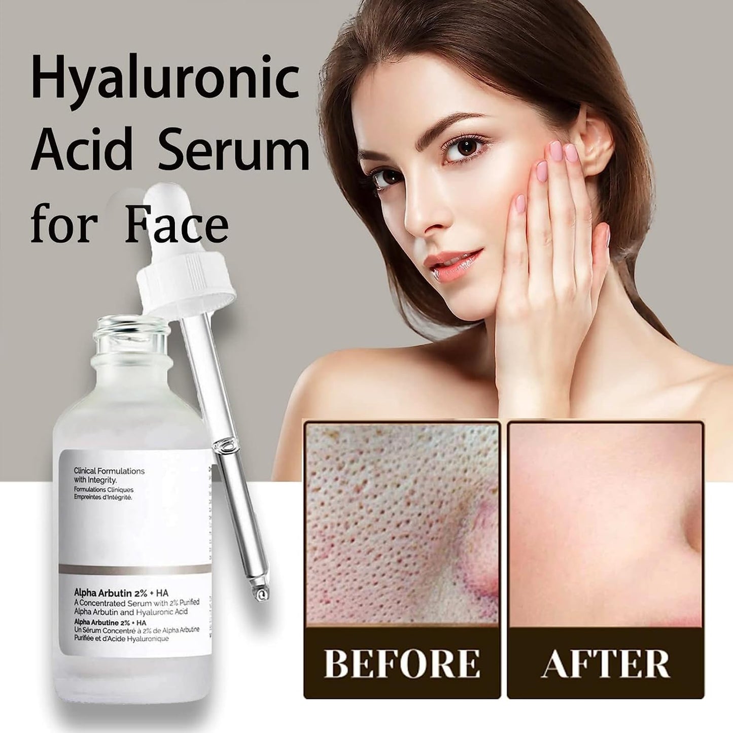 GNAUMORE Hyaluronic Acid 2% + B5,Hyaluronic Acid For Face Hydrated,Hyaluronic Acid Serum for Face,Dark Spot Remover for Face,Skincare Serum,Lightweight Face Serum 30ML