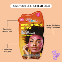 7th Passion Peel Off Face Masks (Pack of 6) Brightening Face Mask Skincare Set with Vitamin C, Purifying, Deep Cleansing, Hydrating and Vegan Peel Off Mask - Genuine 7th Heaven Face Masks Skincare