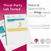 vP Vitality Pro Natural Spermidine 4mg x 60 Capsules - Third Party Tested - Natural Pure Spermidine Supplement - Vitality Pro