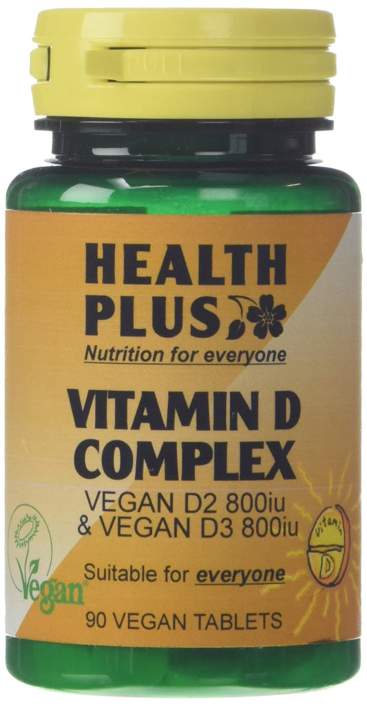 Health Plus Vitamin D Complex 1600iu (40µg) : Vitamin D Supplement : 90 Tablets