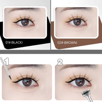 Lower Lash Stamp, 2 in 1 Bottom Lashes Stamp, Eyeliner Pen Lower Lash Stamp Set for Girls Women Quick Eye Makeup for Beginner Waterproof Sweat Proof Long Lasting (Black)